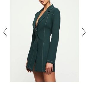 Jean Paul DENIM Blazer Dress - FOREST GREEN